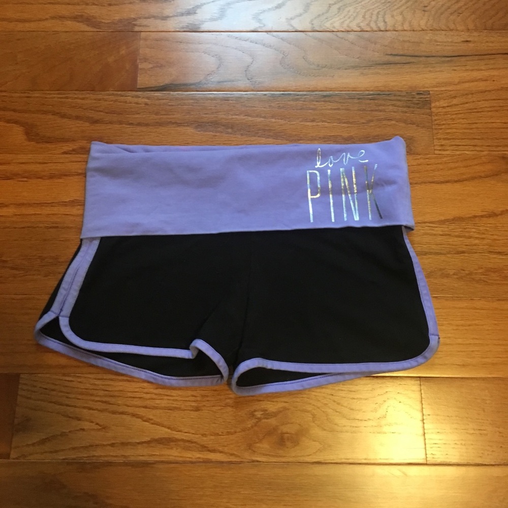 VS Pink Fitted yoga shorts